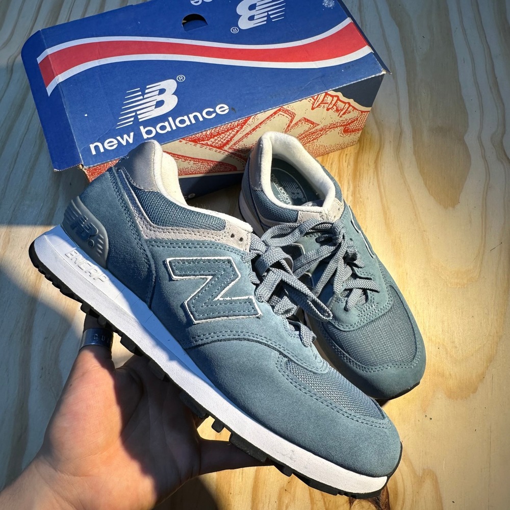 New Balance Women's W574BWS Suede Leather Classic Grey Running Shoes Size 8.5 B